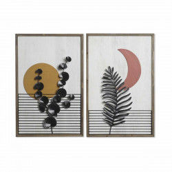 Schilderij DKD Home Decor 51 x 3 x 76,5 cm Maan Scandinavisch (2 Stuks)