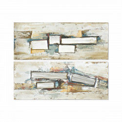 Schilderij DKD Home Decor 150 x 3 x 60 cm Abstract Loft (2 Stuks)