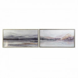 Cuadro DKD Home Decor 124 x 4,5 x 64 cm Montaña Moderno (2 Unidades)