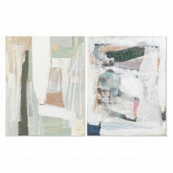 Schilderij DKD Home Decor 80 x 3,7 x 100 cm Abstract Stads (2 Stuks)