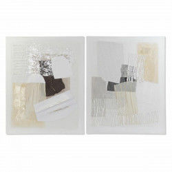 Schilderij DKD Home Decor 80 x 3,7 x 100 cm Abstract Stads (2 Stuks)