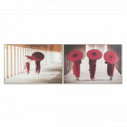 Painting DKD Home Decor 123 x 4,5 x 83 cm Monk Oriental (2 Units)