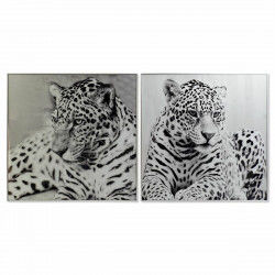 Bild DKD Home Decor 100 x 2,5 x 100 cm Leopard Kolonial (2 Stück)