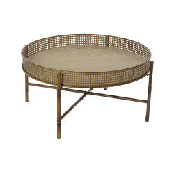 Hoofdtafel DKD Home Decor Metaal 80 x 80 x 38 cm