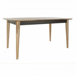 Eettafel DKD Home Decor Natuurlijk Zwart (160 x 90 x 76 cm)