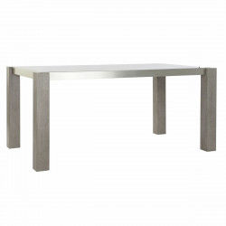 Table de Salle à Manger DKD Home Decor Verre Gris Aluminium Chêne Verre...