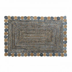 Tapijt DKD Home Decor Blauw Katoen Multicolour Indiaas Jute 160 x 230 x 1 cm