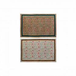 Tapijt DKD Home Decor 160 x 230 x 0,4 cm Polyester Wit Ikat Boho (2 Stuks)