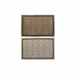 Tapijt DKD Home Decor 120 x 180 x 0,4 cm Polyester Wit Ikat Boho (2 Stuks)