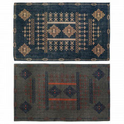 Carpet DKD Home Decor 160 x 230 x 0,4 cm Blue Orange Polyester Arab Geometric...