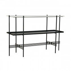 Consola DKD Home Decor Negro Metal Blanco Mármol Moderno (120 x 40 x 80 cm)