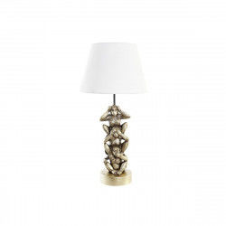 Bureaulamp DKD Home Decor Gouden Wit Koloniaal 220 V 50 W Aap (30 x 30 x 61 cm)