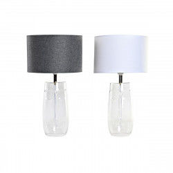 Lampe de bureau DKD Home Decor Verre Transparent Blanc Gris clair 30 x 30 x...