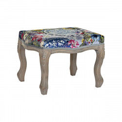 Banqueta DKD Home Decor   Abeto Poliéster Multicolor (58 x 47,5 x 41 cm)