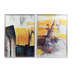 Schilderij DKD Home Decor Abstract 70 x 3 x 100 cm Stads (2 Stuks)