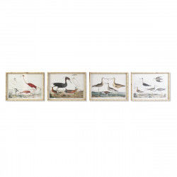 Cadre DKD Home Decor 60 x 2,8 x 45 cm Oiseaux Moderne (4 Pièces)