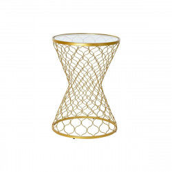 Side table DKD Home Decor Crystal Golden Metal (46 x 46 x 65 cm)