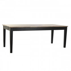 Dining Table DKD Home Decor Natural Black Metal Mango wood (200 x 90 x 75 cm)