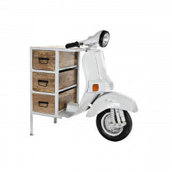 Chest of drawers DKD Home Decor Metal Brown Motorbike White Mango wood (100 x...