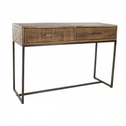 Console DKD Home Decor Noir Métal Marron Acacia Vintage (120 x 40 x 81 cm)