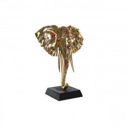 Decoratieve figuren DKD Home Decor 43 x 22 x 55,5 cm Olifant Zwart Gouden...