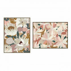 Cadre DKD Home Decor Fleurs 90 x 4 x 120 cm Urbaine (2 Unités)