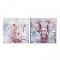 Cuadro DKD Home Decor 103 x 4,5 x 103 cm Elefante Moderno (2 Unidades)