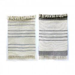 Carpet DKD Home Decor 200 x 290 x 0,75 cm Grey Polyester White Fringe Boho (2...