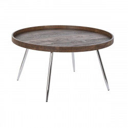 Hoofdtafel DKD Home Decor Bruin Zilverkleurig Metaal Staal Hout MDF 30 x 40...