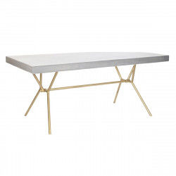 Table de Salle à Manger DKD Home Decor Gris Doré Blanc Laiton Bois de...