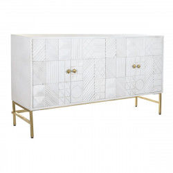 Credenza DKD Home Decor Rombos Bianco Ottone Legno di mango (157 x 43 x 84 cm)