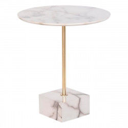 Table d'appoint DKD Home Decor Marbre Acier Résine (45 x 45 x 50 cm)