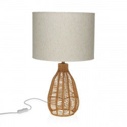 Lampe de bureau Versa Candil Métal Tissu Papier Lin (30 x 50 x 30 cm)