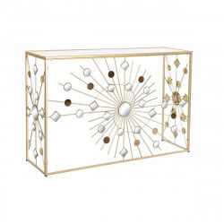 Console DKD Home Decor Kristal Zwart Gouden Metaal 120 x 35 x 80 cm