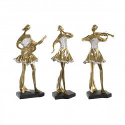 Decoratieve figuren DKD Home Decor Muziek 20 x 12 x 41,5 cm Ballerina Gouden...