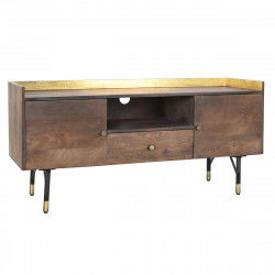 Mueble de TV DKD Home Decor Marrón oscuro Metal Madera de mango (130 x 45 x...