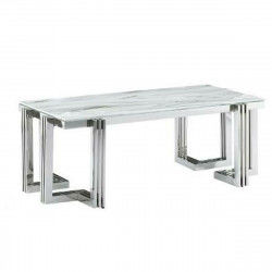 Hoofdtafel DKD Home Decor Wit Zilverkleurig Kristal Staal 120 x 60 x 45 cm