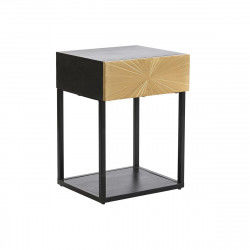 Table de Nuit DKD Home Decor Doré 35 x 40 x 55 cm Noir Métal Bois