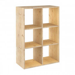 Étagère Astigarraga Dinamic 6 Cubes Modulaire Naturel Pin (70,8 x 33 x 105,4 cm)