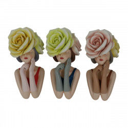 Decoratieve figuren DKD Home Decor 14,5 x 11,5 x 28,7 cm Vrouw Multicolour (3...