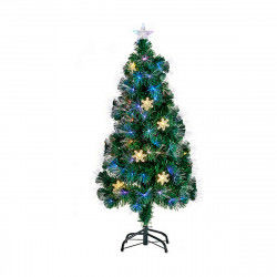 Árbol de Navidad con Estrella Luz LED Metal Verde Plástico