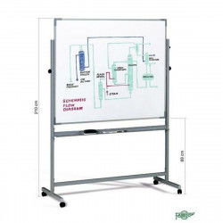 Whiteboard Faibo Basis of houder Dubbelzijdig 122 x 100 cm