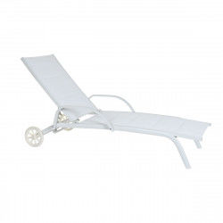 Sun-lounger DKD Home Decor Aluminium White (193 x 70 x 30 cm)