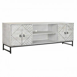 Meubles de télévision DKD Home Decor 180 x 40 x 60 cm Noir Métal Blanc Bois...