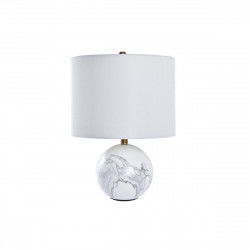 Bureaulamp DKD Home Decor Wit Gouden Metaal 50 W 220 V 36 x 36 x 52 cm