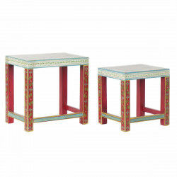 Side table DKD Home Decor 8424001853243 Natural Multicolour Acrylic Mango...