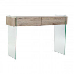 Console DKD Home Decor 110 x 40 x 75 cm Naturel Transparent Verre trempé Bois...