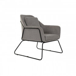 Siège DKD Home Decor Noir Gris Métal 75 x 76 x 82 cm