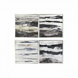 Schilderij DKD Home Decor 79 x 2,5 x 79 cm Abstract Modern (4 Onderdelen)