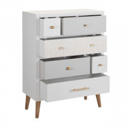 Chest of drawers MARGOT 65 x 30 x 89 cm Grey Wood White